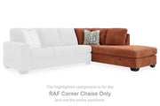 Ashley Furniture Aviemore sectional with chaise, featuring plush upholstery and modern design, shown in a stylish living room setting.