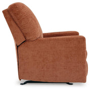 Ashley Furniture Aviemore recliner featuring plush upholstery and a comfortable design, shown from the side.