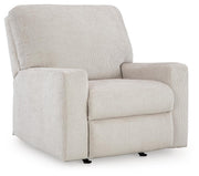 Ashley Furniture Aviemore recliner chair in a closed position, showcasing plush upholstery and comfortable design.