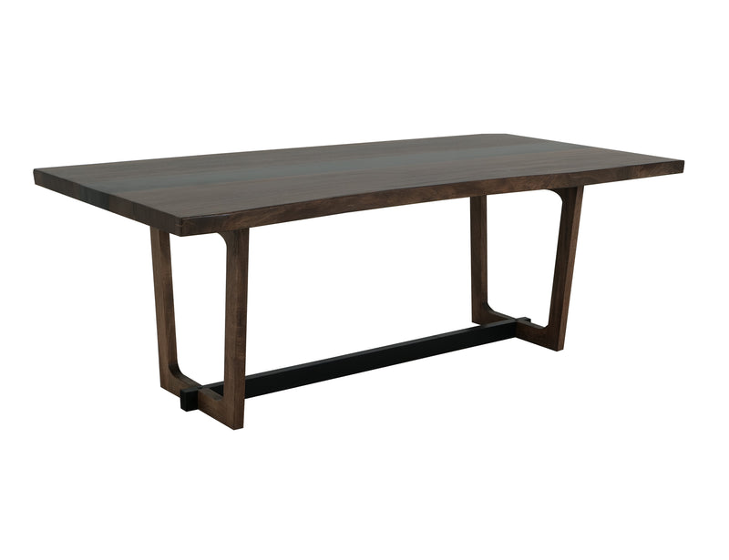 Riverwood dining table by International Furniture Direct with a rustic wooden surface and sturdy legs, ideal for farmhouse dining rooms.
