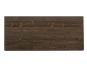 Rustic wooden dining table by International Furniture Direct with a natural finish, showcasing a sturdy rectangular design.