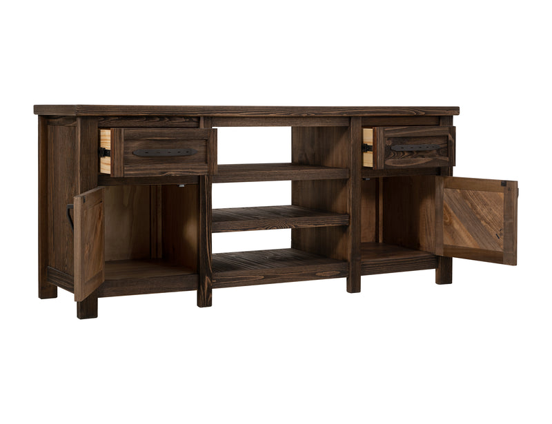 Modern Dutton wall unit entertainment center by International Furniture Direct with open shelves and storage cabinets.