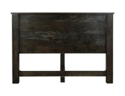 Dark teak queen bed by International Furniture Direct featuring a sturdy wooden frame and classic design.