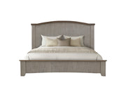 International Furniture Direct Ridge King Bed showcasing a sturdy wooden frame with a classic design and rich finish.