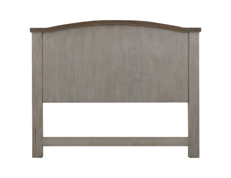 International Furniture Direct Ridge Queen Bed with rustic wooden headboard and frame, showcasing natural wood grain and sturdy design.