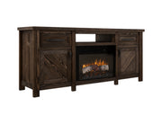 Electric fireplace by International Furniture Direct featuring a modern design with a warm glowing flame display.