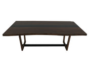 Riverwood dining table by International Furniture Direct, showing a sturdy wooden table with a natural finish and rustic design.