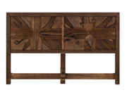 Praga King Bed by International Furniture Direct showing a sturdy wooden bed frame with a classic design and natural wood finish.
