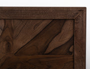 King bed from International Furniture Direct's Praga collection with a rustic wooden design and sturdy frame.