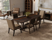 Rustic Raramuri dining table by International Furniture Direct with wooden surface and sturdy legs, ideal for farmhouse-style dining rooms.