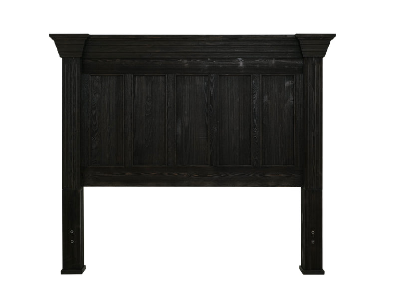 Dark wood complete queen bed from International Furniture Direct, featuring a sturdy frame and classic design.