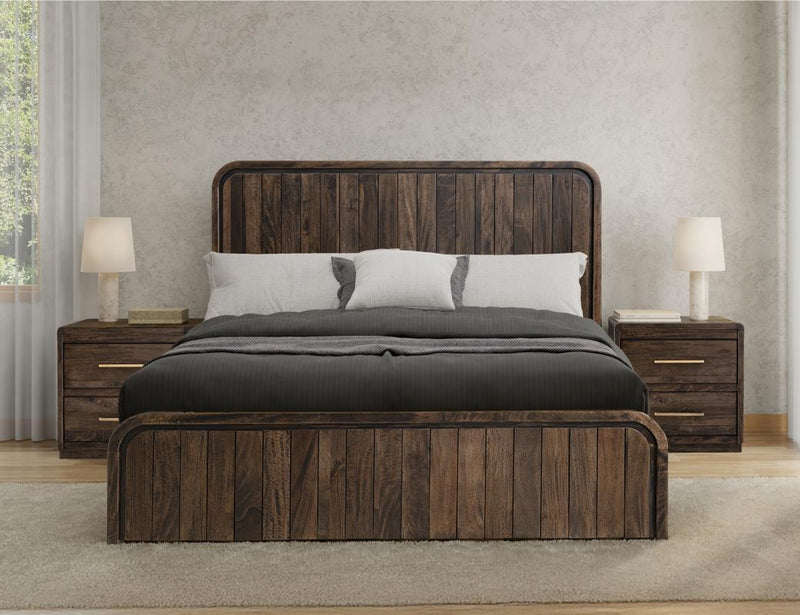 Mezquite II Queen Bed by International Furniture Direct featuring a rustic wooden frame and natural finish.