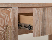 Modern TV stand with 1 drawer, 2 doors, and built-in electric fireplace insert by International Furniture Direct.