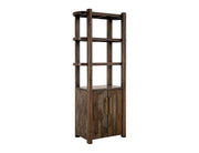 Black Balam wall unit TV stand with electric fireplace insert, 80-inch size from International Furniture Direct.