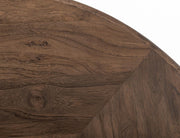 Black Balam round dining table by International Furniture Direct, 47-inch diameter with a sleek, modern design.