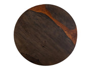 Round dining table by International Furniture Direct, Raramuri style with a natural wood finish and sturdy legs, ideal for dining rooms.