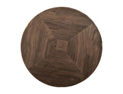 Round dining table by International Furniture Direct with a smooth wooden surface and sturdy legs, ideal for modern dining rooms.