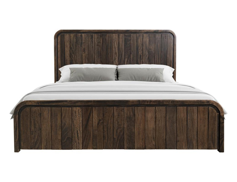 Eastern King Bed Mezquite II 6/6 by International Furniture Direct, showcasing a wooden bed frame with a classic design.