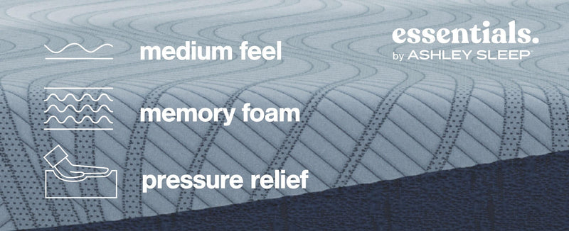 Ashley Furniture Peak 2.0 10-inch memory foam mattress with plush surface and supportive design, ideal for restful sleep.