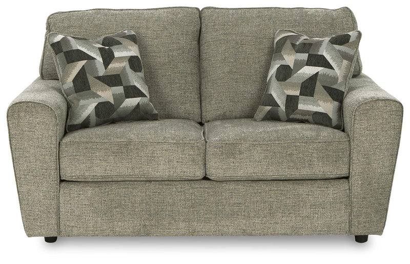 Ashley Furniture Cascilla living room set with sofa and armchair, featuring neutral upholstery and modern design.