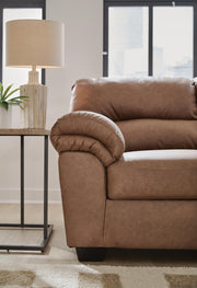 Close-up of the armrest on the Ashley Furniture WillowBend Sofa, showcasing its plush fabric and detailed stitching.