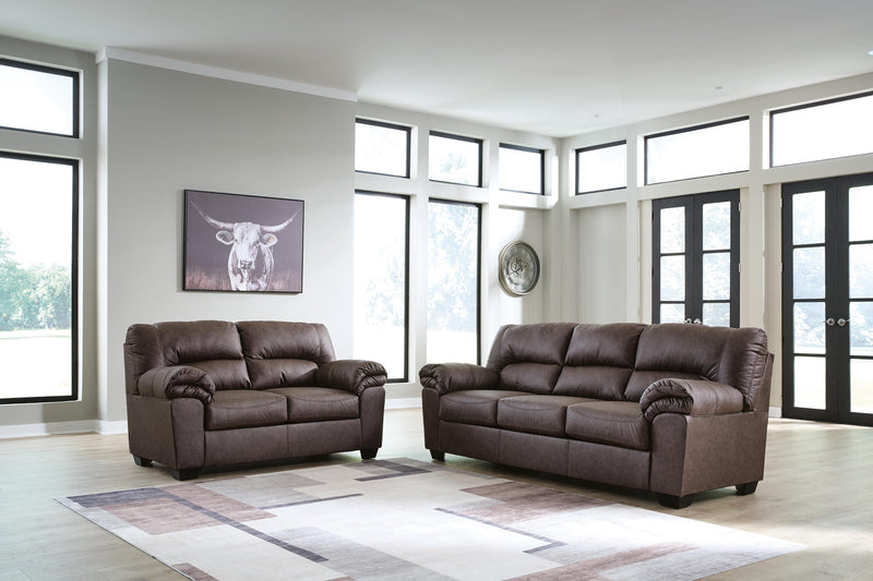 Ashley Furniture WillowBend living room set with sofa, loveseat, and armchair in a cozy, modern living room arrangement.
