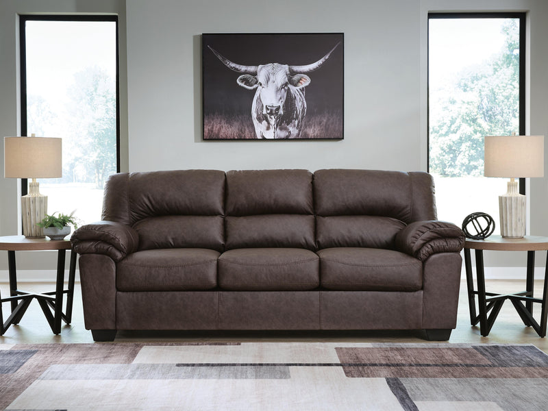 Ashley Furniture WillowBend living room set featuring a sofa and armchair with neutral upholstery and wooden accents.