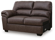 Ashley Furniture WillowBend sectional sofa shown from an angled view, featuring plush cushions and modern design.
