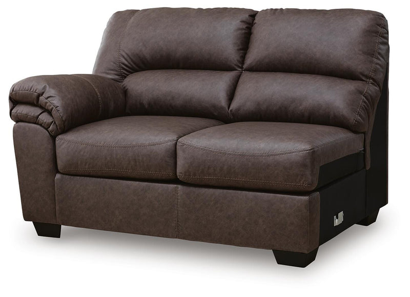 Ashley Furniture WillowBend sectional sofa shown from an angled view, featuring plush cushions and modern design.