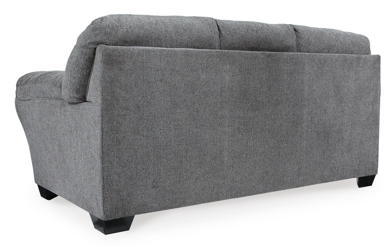 Ashley Furniture Allmaxx living room set with sectional sofa and matching armchair in a modern design.
