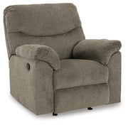 Ashley Furniture Alphons living room set with sofa and armchair, featuring neutral upholstery and modern design, viewed from an angle
