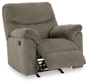 Ashley Furniture Alphons living room set with a sectional sofa and coordinating armchair, shown from an angled open view.