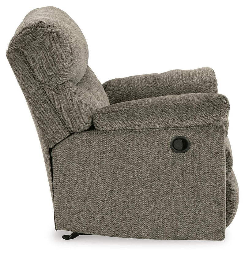 Ashley Furniture Alphons living room set with sofa and armchair, featuring neutral upholstery and modern design.