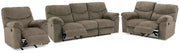 Ashley Furniture Alphons living room set featuring a sofa and loveseat with beige upholstery and modern design.