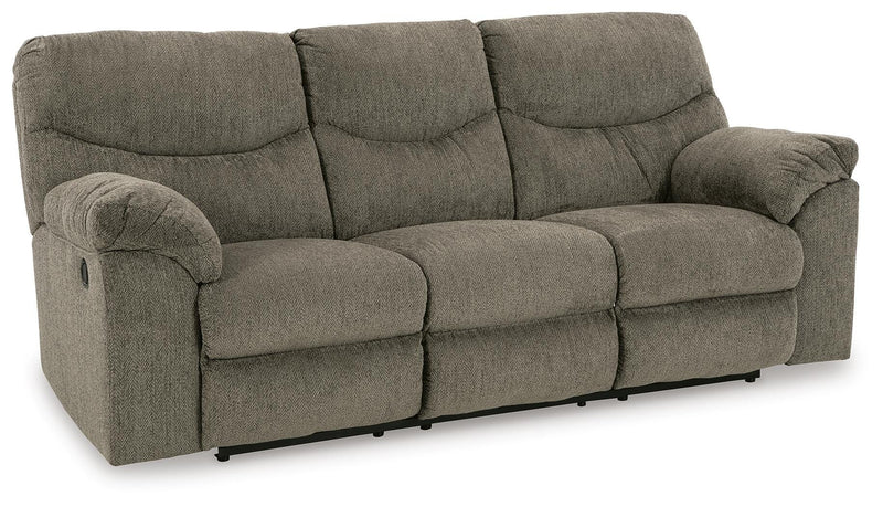Ashley Furniture Alphons living room set featuring a sofa, loveseat, and armchair in a modern design with neutral upholstery.