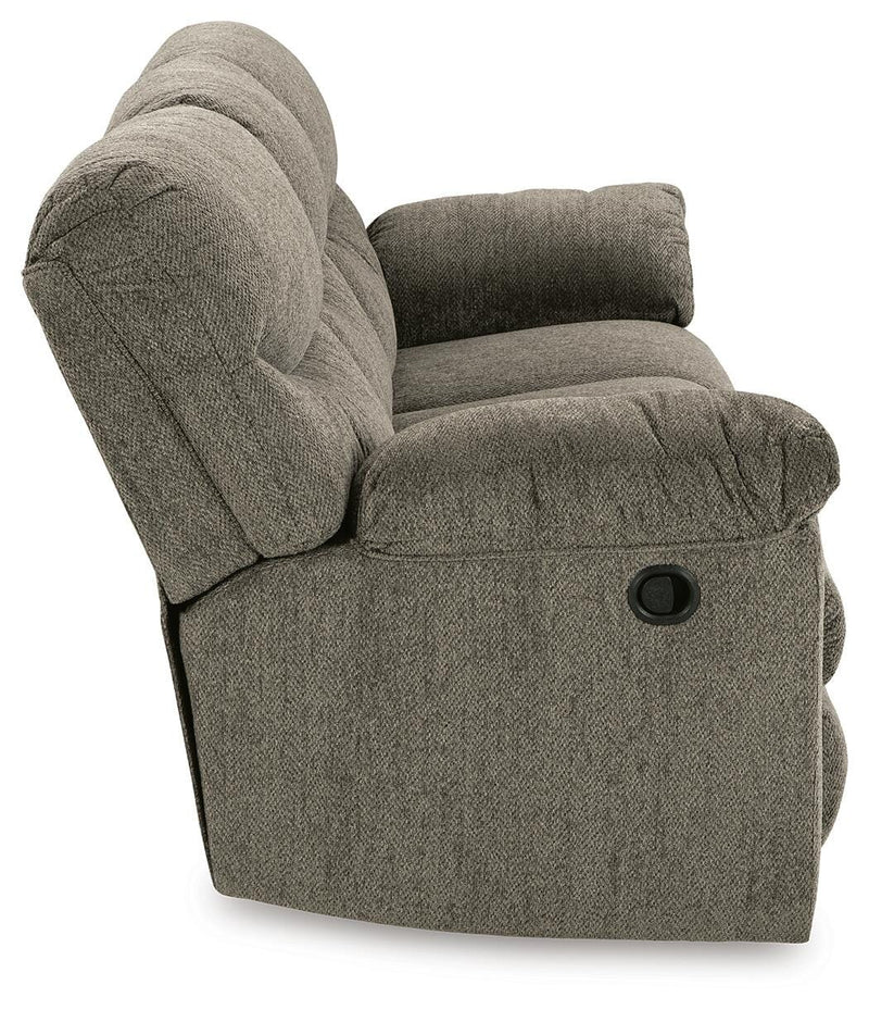 Ashley Furniture Alphons living room set with sofa and armchair in a modern design, featuring neutral fabric upholstery.
