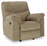 Ashley Furniture Alphons living room set with plush sofa and matching armchair, shown from an angled view.