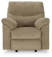 Ashley Furniture Alphons living room set with sofa and armchair featuring neutral fabric upholstery and modern design elements.