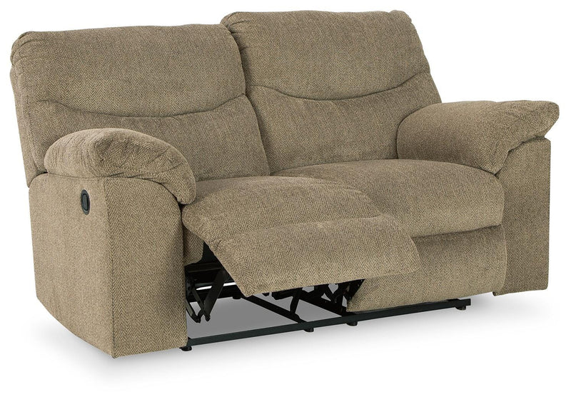 Ashley Furniture Alphons living room set with open sectional sofa and matching coffee table, stylish furniture for modern living rooms.