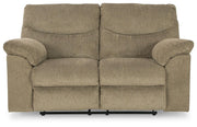 Ashley Furniture Alphons living room set with sofa and armchair, featuring neutral fabric and modern design.