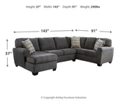 Ashley Furniture Ambee living room set with a sofa and armchair, featuring plush cushions and modern design.