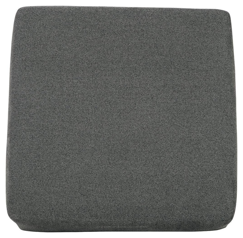 Ashley Furniture Edenfield oversized accent ottoman with a plush fabric top and wooden legs.