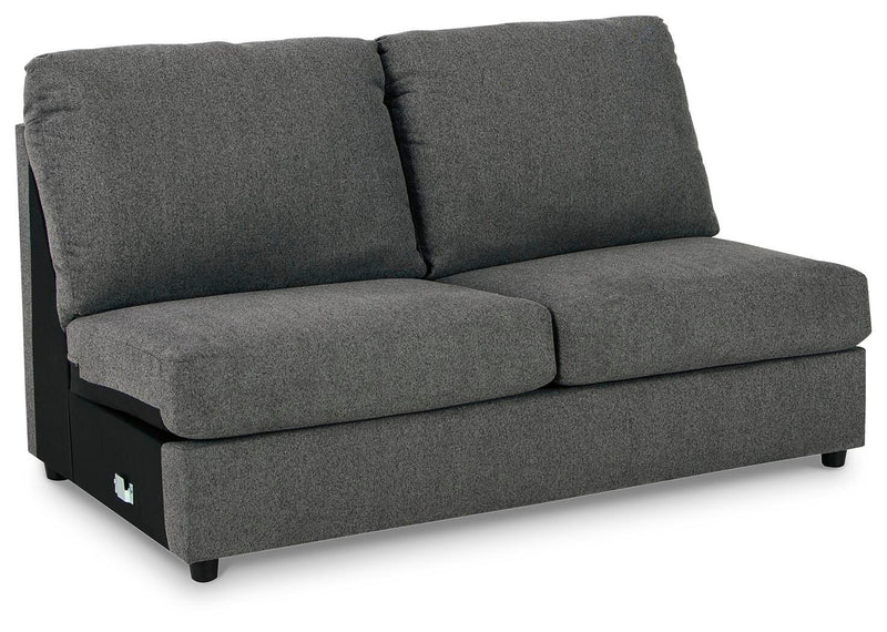 Ashley Furniture Edenfield living room set with a sofa and loveseat, stylish upholstery and modern design, angled view.