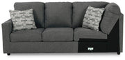 Ashley Furniture Edenfield living room set with sofa and loveseat in a modern design, shown from a head-on view.