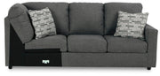 Ashley Furniture Edenfield living room set featuring a sofa and armchair with neutral fabric upholstery and modern design.