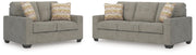 Ashley Furniture Larimer living room set with plush sofa and matching armchair in a modern design.