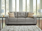 Ashley Furniture Larimer living room set with plush sofa and matching armchair in modern fabric, arranged in a cozy living space.