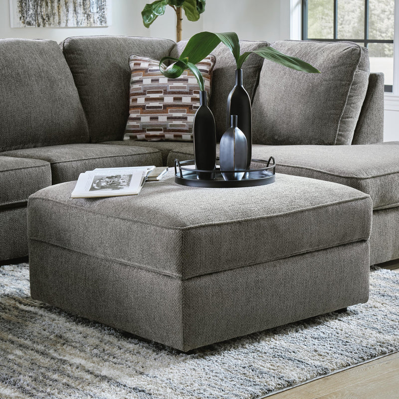 Ashley Furniture O'Phannon living room set with sofa and loveseat in a modern design, fabric upholstery, and neutral tones.