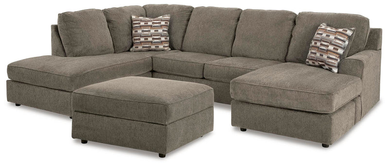Ashley Furniture O'Phannon living room set with sofa, loveseat, and armchair in a modern design with neutral upholstery.