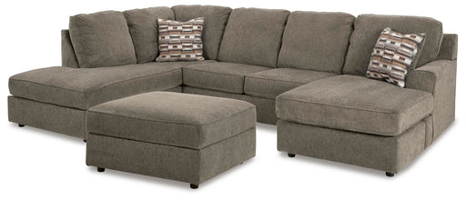 Ashley Furniture O'Phannon living room set with sofa, loveseat, and armchair in a modern design with neutral upholstery.